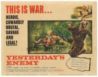 8g550 YESTERDAY'S ENEMY TC '59 Val Guest, Stanley Baker, Hammer World War II, War is Hell!