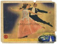 8g997 YOU WERE NEVER LOVELIER LC '42 classic close image of Rita Hayworth & Fred Astaire dancing!