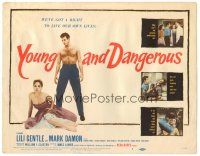 8g058 YOUNG & DANGEROUS TC '57 bad hot-rod guys tangling over juke box cuties!