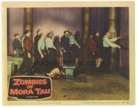 8g999 ZOMBIES OF MORA TAU LC #5 '57 great image of undead men walking past dead girl on ground!