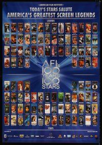 8h019 AFI'S 100 YEARS 100 STARS video 1sh '99 images of classic posters w/Gilda, Casablanca & more!