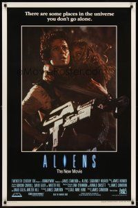 8h029 ALIENS int'l 1sh '86 James Cameron, really cool image of Sigourney Weaver & Carrie Henn!