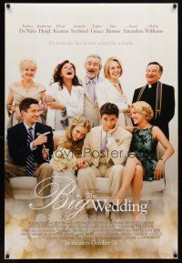8h076 BIG WEDDING advance DS 1sh '13 Robert De Niro, Katherine Heigl, Diane Keaton!