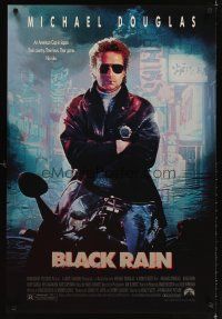 8h079 BLACK RAIN 1sh '89 Ridley Scott, Michael Douglas is an American cop in Japan!