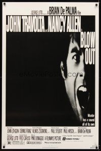 8h081 BLOW OUT 1sh '81 John Travolta & Nancy Allen, directed by Brian De Palma!