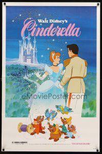 8h122 CINDERELLA 1sh R81 Walt Disney classic romantic fantasy cartoon!