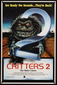 8h145 CRITTERS 2 1sh '88 Soyka art, The Main Course, get ready for seconds, they're back!