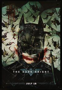 8h156 DARK KNIGHT wilding 1sh '08 cool playing card collage of Christian Bale as Batman!