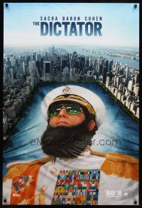 8h175 DICTATOR teaser DS 1sh '12 wacky artwork of Sacha Baron Cohen in the title role!