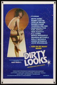 8h178 DIRTY LOOKS 1sh '82 Vanessa Del Rio, Samantha Fox, Ron Jeremy & so many more!