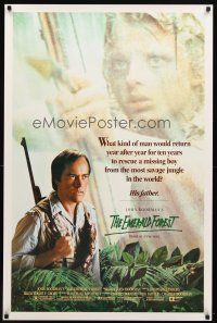 8h200 EMERALD FOREST 1sh '85 John Boorman, Powers Boothe, cool image, true story!