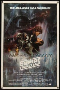 8h201 EMPIRE STRIKES BACK 1sh '80 classic Gone With The Wind style art by Roger Kastel!