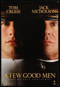 8h240 FEW GOOD MEN teaser 1sh '92 best close up of Tom Cruise & Jack Nicholson!