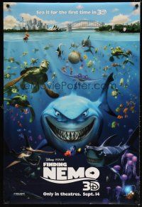 8h241 FINDING NEMO advance DS 1sh R12 best Disney & Pixar animated fish movie, cool cartoon image!