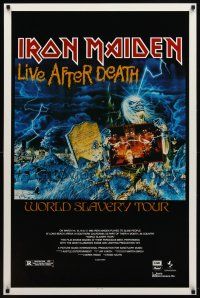 8h386 IRON MAIDEN 1sh 1986 great artwork of Eddie by Derek Riggs, heavy metal!