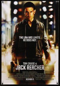 8h397 JACK REACHER advance DS 1sh '12 great image of Tom Cruise, he has no limits!