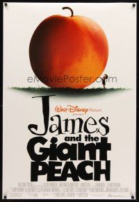 8h404 JAMES & THE GIANT PEACH DS 1sh '96 Walt Disney stop-motion fantasy peach cartoon!