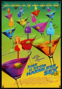 8h428 JUST A LITTLE HARMLESS SEX 1sh '99 Alison Eastwood, cool martini design!