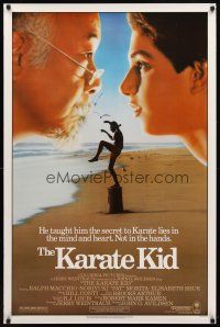 8h435 KARATE KID 1sh '84 Pat Morita, Ralph Macchio, teen martial arts classic!