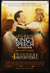 8h446 KING'S SPEECH DS 1sh R11 Geoffrey Rush, Colin Firth, Helena Bonham Carter!