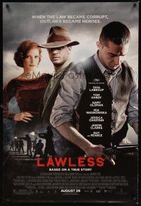 8h463 LAWLESS advance DS 1sh '12 cool image of Shia LaBeouf, Tom Hardy!