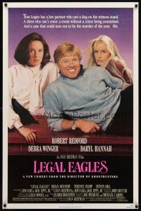 8h466 LEGAL EAGLES 1sh '86 Robert Redford, Daryl Hannah, Debra Winger, directed by Ivan Reitman!