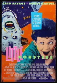 8h480 LITTLE MONSTERS 1sh '89 Richard Greenberg, image of Fred Savage & wacky monster!