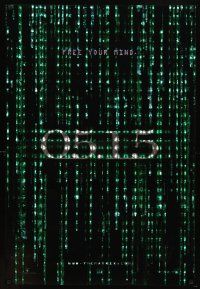 8h512 MATRIX RELOADED holofoil teaser 1sh '03 Keanu Reeves, Carrie-Anne Moss, free your mind!