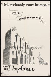 8h527 MONTY PYTHON & THE HOLY GRAIL 1sh '75 Terry Gilliam, John Cleese, art of Trojan bunny!