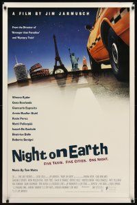 8h551 NIGHT ON EARTH 1sh '92 directed by Jim Jarmusch, Winona Ryder, Gena Rowlands