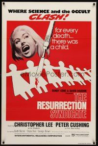 8h557 NOTHING BUT THE NIGHT 1sh R76 Christopher Lee, The Resurrection Syndicate!