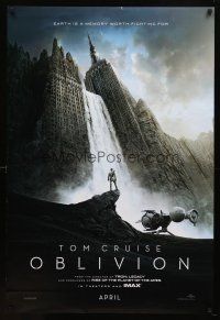 8h558 OBLIVION teaser DS 1sh '13 Tom Cruise, Morgan Freeman, cool sci-fi image of ruins!