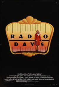 8h623 RADIO DAYS 1sh '87 Woody Allen, Seth Green, Dianne Wiest, New York City!