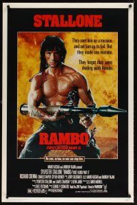 8h627 RAMBO FIRST BLOOD PART II 1sh '85 no man, no law, no war can stop Sylvester Stallone!