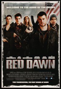 8h630 RED DAWN advance DS 1sh '12 Chris Hemsworth, Josh Peck, Josh Hutcherson, Adrianne Palacki!