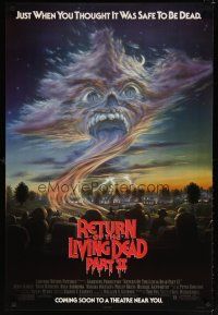8h643 RETURN OF THE LIVING DEAD 2 advance 1sh '88 just when you thought it was safe to be dead!