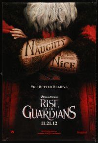 8h647 RISE OF THE GUARDIANS teaser DS 1sh '12 cool image of tattooed Santa, you better believe!