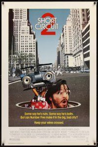 8h675 SHORT CIRCUIT 2 int'l 1sh '88 Johnny Five, some say he's nuts, some say he's bolts!