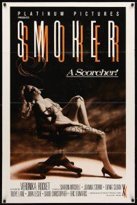 8h683 SMOKER 1sh '83 super sexy smoking Sharon Mitchell is a scorcher!