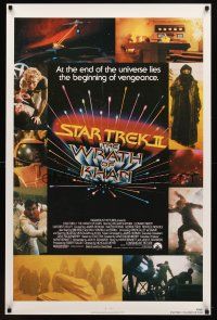 8h697 STAR TREK II 1sh '82 The Wrath of Khan, Leonard Nimoy, William Shatner, sci-fi sequel!
