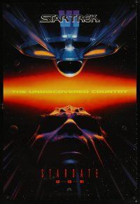 8h702 STAR TREK VI teaser 1sh '91 cool sci-fi image, The Undiscovered Country!