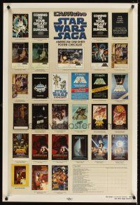 8h706 STAR WARS CHECKLIST Kilian 2-sided 1sh '85 great images of U.S. posters!