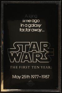 8h707 STAR WARS THE FIRST TEN YEARS Kilian style A foil teaser 1sh '87 George Lucas classic sci-fi!