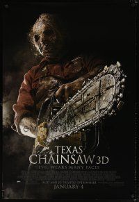 8h737 TEXAS CHAINSAW 3D advance DS 1sh '13 Alexandra Daddario, Dan Yeager, evil wears many faces!