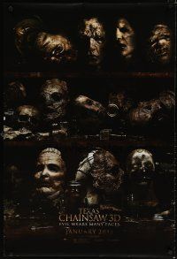 8h738 TEXAS CHAINSAW 3D teaser DS 1sh '13 Alexandra Daddario, Dan Yeager, evil wears many faces!
