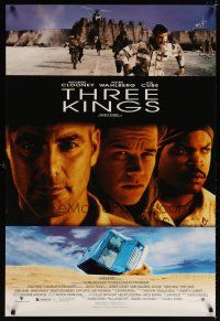 8h742 THREE KINGS video 1sh '99 George Clooney, Mark Wahlberg, & Ice Cube in the Gulf War!