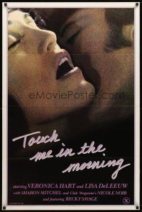 8h755 TOUCH ME IN THE MORNING 1sh '81 super close up of Vernoca Hart in throes of ecstasy!