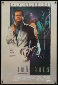 8h779 TWO JAKES 1sh '90 cool full-length art of smoking Jack Nicholson by Rodriguez!