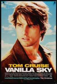 8h790 VANILLA SKY advance DS 1sh '01 Tom Cruise loves sexy Penelope Cruz AND Cameron Diaz!