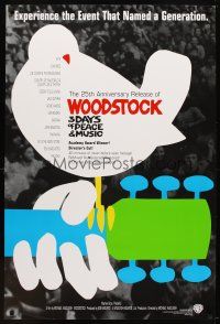 8h841 WOODSTOCK 1sh R94 legendary rock 'n' roll film, three days of peace, music... and love!
